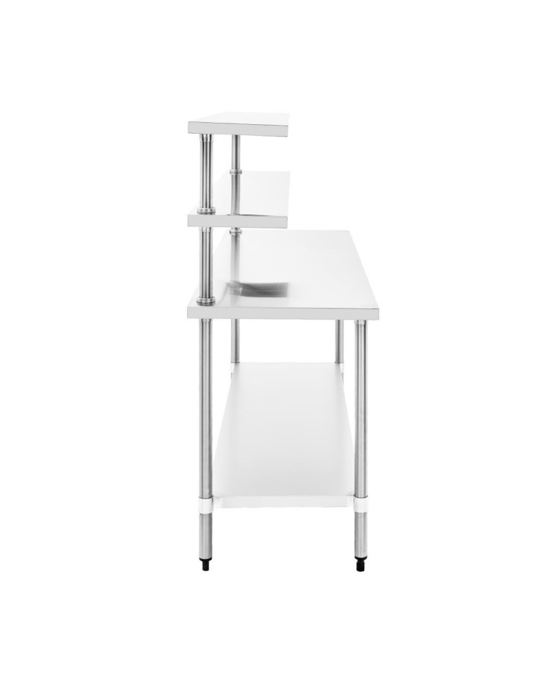 Stainless Steel Prep table 1800mm Width 2 x Top Shelf & 1 x Undershelf | TurcoBazaar WTS60180
