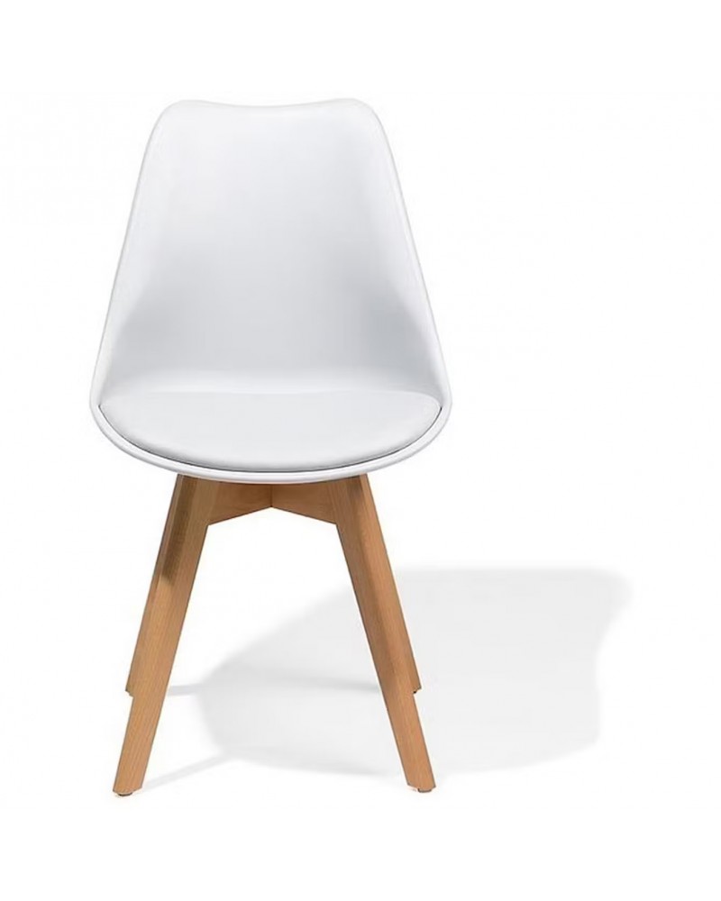 Side Dining Chair Padded seat White - Set of 4 | TurcoBazaar WW003W
