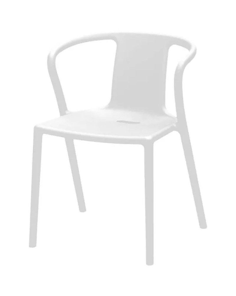 Bistro Dining Chair Plastic White Indoors & Outdoors - Set of 4 | TurcoBazaar WW037WHITE Bistro Dining Chair Plastic White Indoors & Outdoors - Set of 4 | TurcoBazaar WW037WHITE