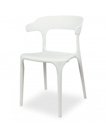 Bistro Dining Chair Plastic White Indoors & Outdoors - Set of 4 | TurcoBazaar WW084WHITE