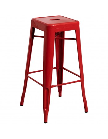 High Bar stool Steel Red Indoors - Set of 4 | TurcoBazaar WW165RED High Bar stool Steel Red Indoors - Set of 4 | TurcoBazaar WW165RED