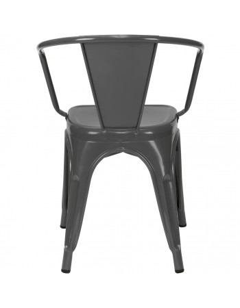 Bistro Dining Chair Steel Dark Grey Indoors | TurcoBazaar WW167DG Bistro Dining Chair Steel Dark Grey Indoors | TurcoBazaar WW167DG
