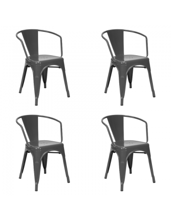 Bistro Dining Chair Steel Dark Grey Indoors | TurcoBazaar WW167DG Bistro Dining Chair Steel Dark Grey Indoors | TurcoBazaar WW167DG