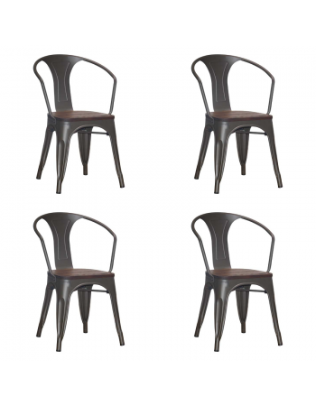 Bistro Dining Chair Dark Grey Woden Seat Indoors | TurcoBazaar WW170DG Bistro Dining Chair Dark Grey Woden Seat Indoors | TurcoBazaar WW170DG