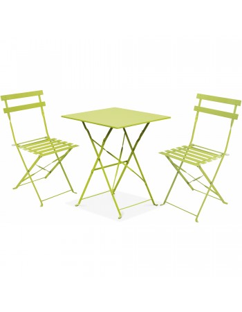 Folding Bistro Set Table & 2 Chairs Green | TurcoBazaar WW178GREEN Folding Bistro Set Table & 2 Chairs Green | TurcoBazaar WW178GREEN