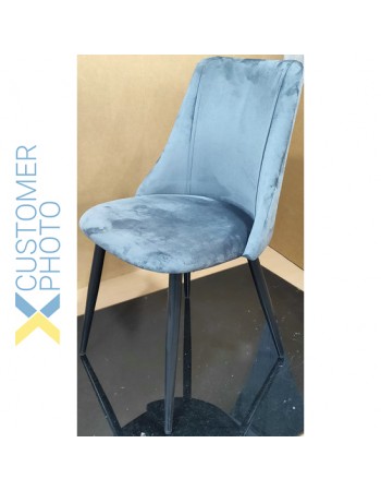 Velvet Dining Chair Dark Grey - Set of 4 | TurcoBazaar WW185DARKGREY Velvet Dining Chair Dark Grey - Set of 4 | TurcoBazaar WW185DARKGREY