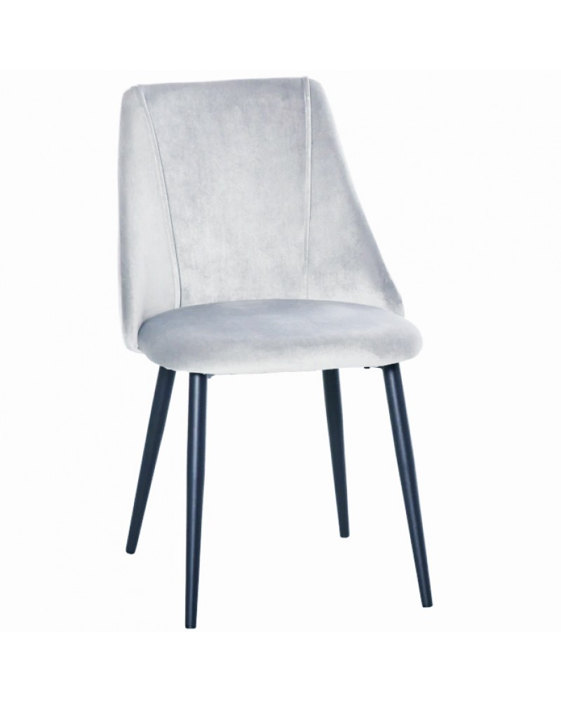 Velvet Dining Chair Light Grey - Set of 4 | TurcoBazaar WW185LIGHTGREY