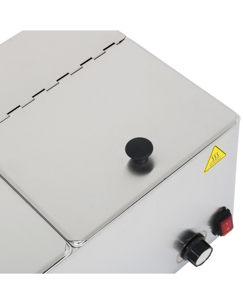 Commercial Hot dog / Sausage Warmer with Hinged Covers 2 x 8 litres | TurcoBazaar XDESW8D