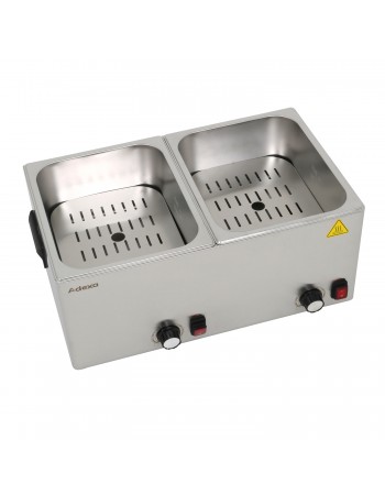 Commercial Hot dog / Sausage Warmer with Hinged Covers 2 x 8 litres | TurcoBazaar XDESW8D