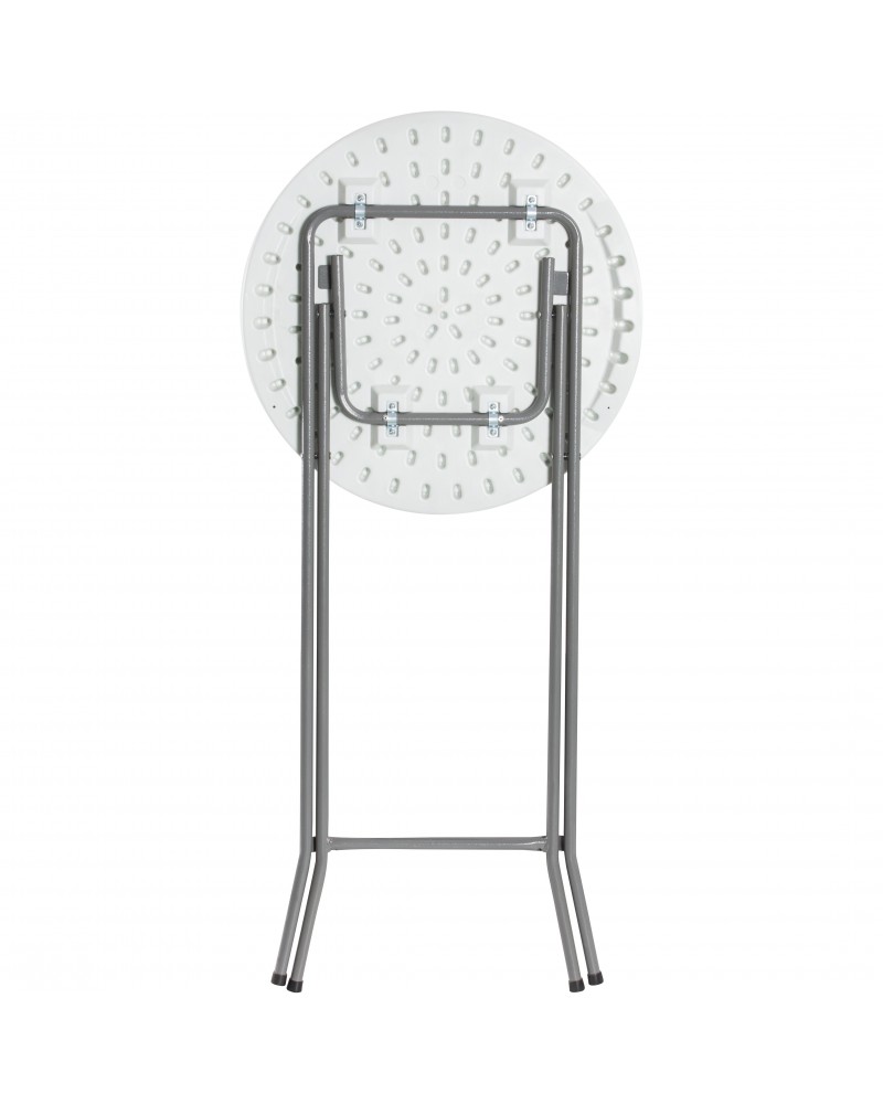 Folding Bar Table White Plastic Ø60cm | TurcoBazaar HQXY61 Folding Bar Table White Plastic Ø60cm | TurcoBazaar HQXY61