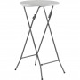 Folding Bar Table White Plastic Ø60cm | TurcoBazaar HQXY61