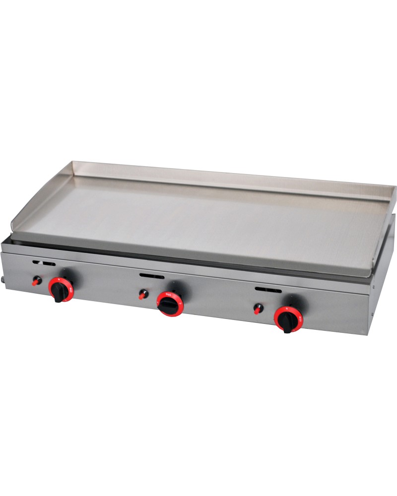 Premium Commercial Gas Griddle Smooth plate 3 burners 9.3kW Countertop | TurcoBazaar YGPL1000