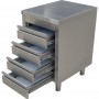 Commercial Stainless Steel Cabinet with 4 Drawers 500×600×900mm | TurcoBazaar YL4DS56