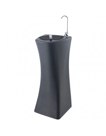 Commercial Drinking Water Fountain with Drinking Tap and Bottle Tap Black | TurcoBazaar YL600P