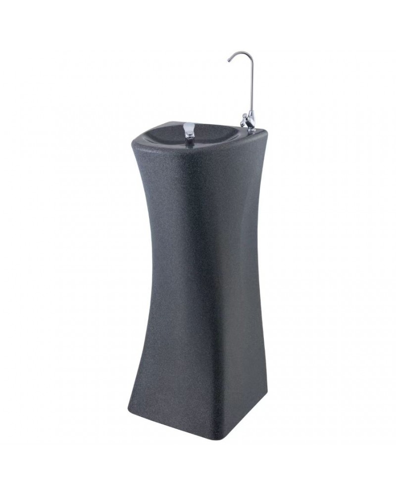 Commercial Drinking Water Fountain with Drinking Tap and Bottle Tap Black | TurcoBazaar YL600P