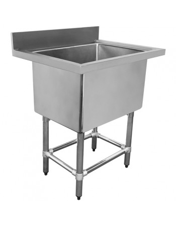 Commercial Pot Wash Sink Stainless steel 1 bowl 770x600x900mm Round legs | TurcoBazaar YSA16077201