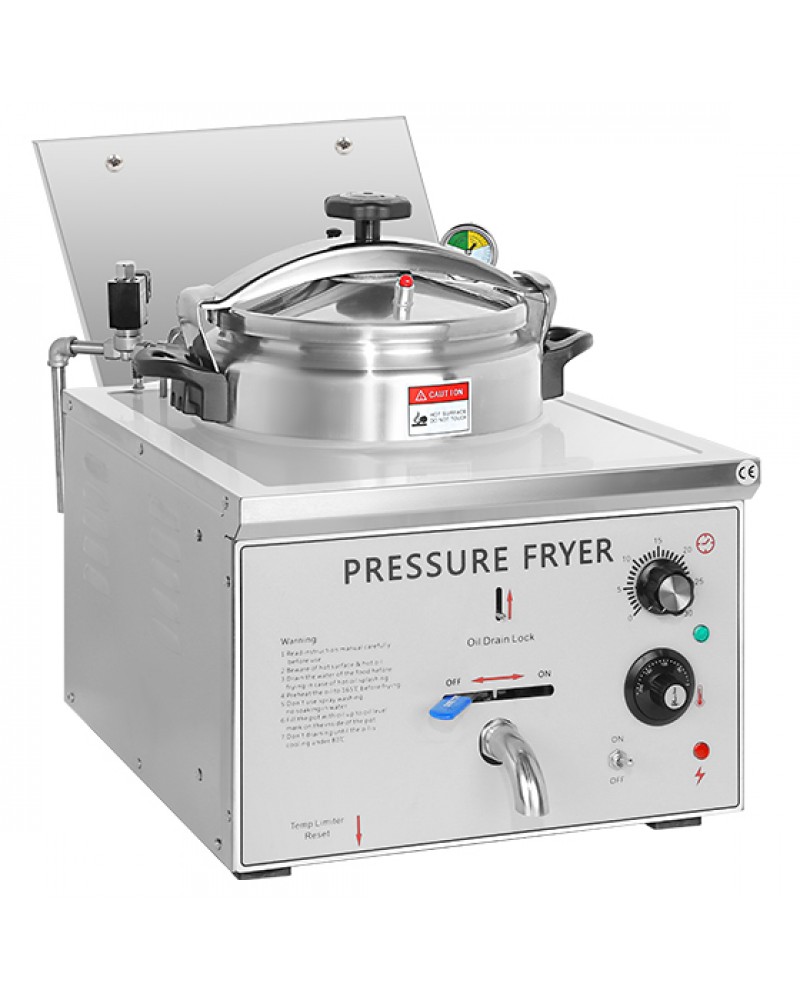 Commercial Pressure Fryer YXDT16 Stainless Steel 16L 570x440x520mm | TurcoBazaar YXDT16 Commercial Pressure Fryer YXDT16 Stainless Steel 16L 570x440x520mm | TurcoBazaar YXDT16