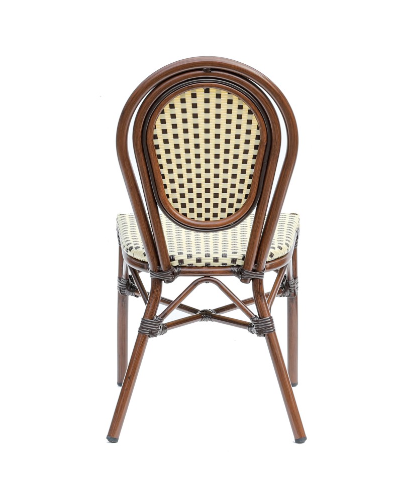 Outdoor Aluminium Bistro Chair with PE Rattan Weave | TurcoBazaar ZF2035CDBBG Outdoor Aluminium Bistro Chair with PE Rattan Weave | TurcoBazaar ZF2035CDBBG