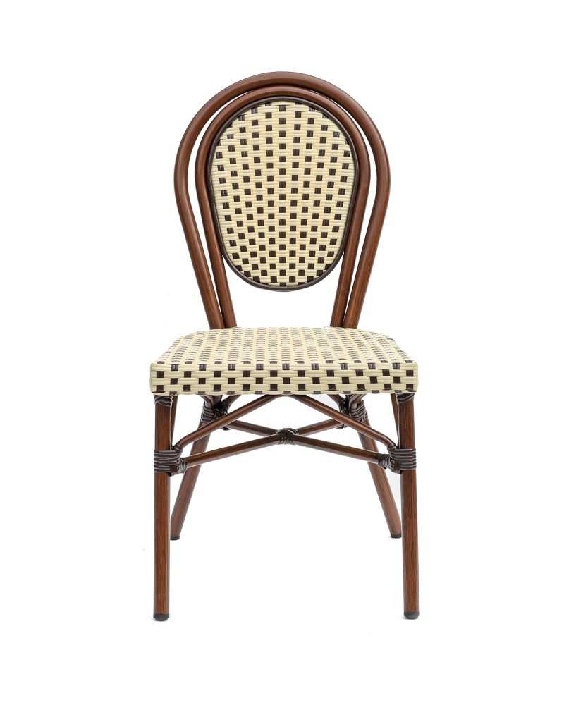 Outdoor Aluminium Bistro Chair with PE Rattan Weave | TurcoBazaar ZF2035CDBBG Outdoor Aluminium Bistro Chair with PE Rattan Weave | TurcoBazaar ZF2035CDBBG