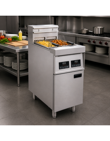 Professional Free Standing Electric Fryer Double Tank 2 x 14L 400x800x1100 mm | TurcoBazaar EF9C2 Professional Free Standing Electric Fryer Double Tank 2 x 14L 400x800x1100 mm | TurcoBazaar EF9C2