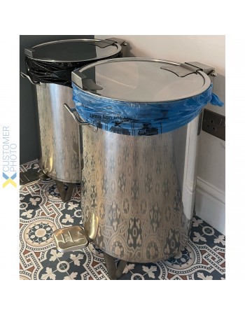Professional Waste bin Stainless steel Wheels Pedal 60 litres | TurcoBazaar AD5903