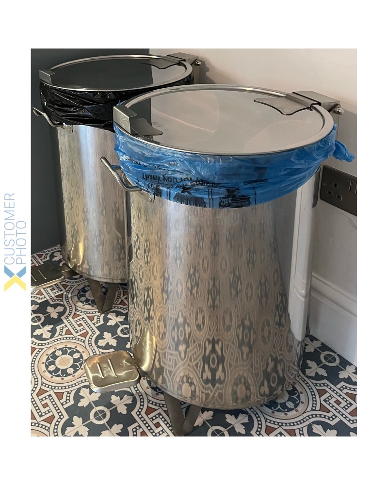 Professional Waste bin Stainless steel Wheels Pedal 60 litres | TurcoBazaar AD5903