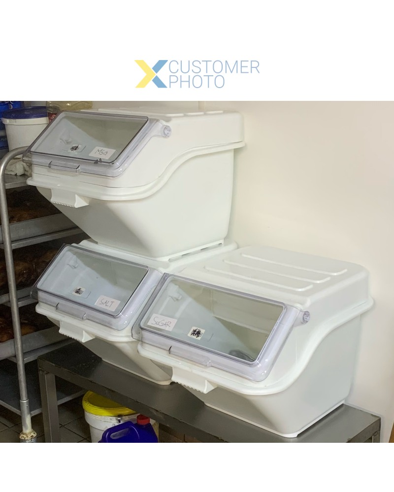 Ingredient Bin 48 litre Transparent lid | TurcoBazaar BIN87