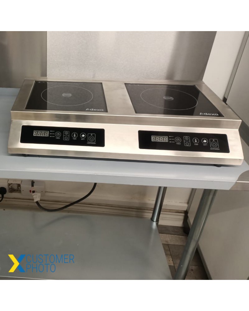 Commercial Double Side-by-Side Induction Cooker 7000W (3500W+3500W) Touch Control Hardwired | TurcoBazaar CX002