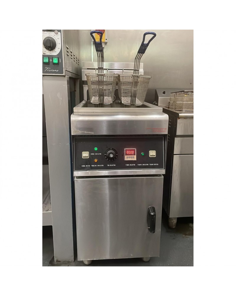 Twin Basket Professional Free standing Electric Fryer Single tank 18kW 28 litres | TurcoBazaar DF28L Twin Basket Professional Free standing Electric Fryer Single tank 18kW 28 litres | TurcoBazaar DF28L