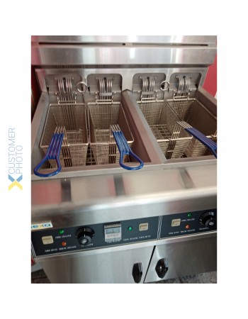 Professional Free Standing Electric Fryer Twin Tank 28L + 28L | TurcoBazaar DF28L2 Professional Free Standing Electric Fryer Twin Tank 28L + 28L | TurcoBazaar DF28L2