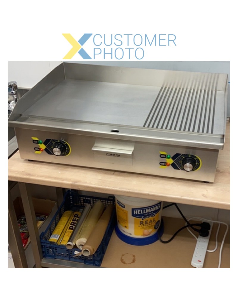 Commercial Griddle Smooth/Ribbed 730x550x240mm 4.4kW Electric | TurcoBazaar EG8202