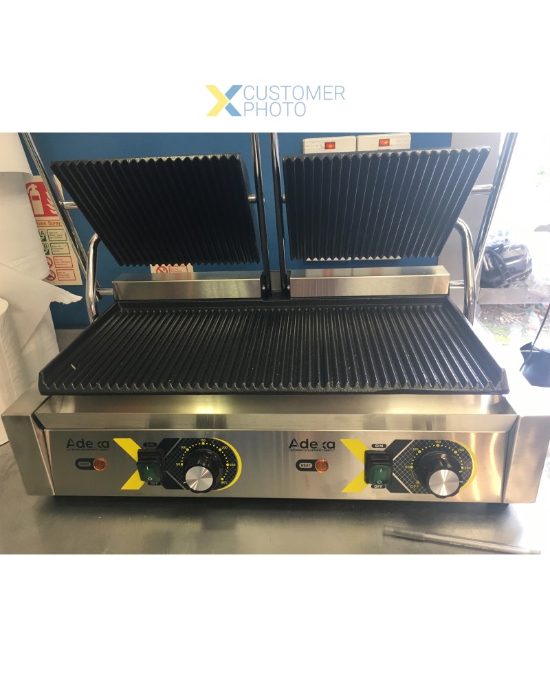 Heavy Duty Panini Contact grill Double Ribbed | TurcoBazaar EGD20C