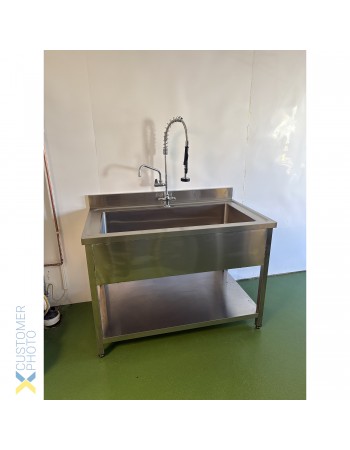 Pre Rinse Spray Unit with Swing faucet Deck mount Double inlet Height 600mm Stainless steel | TurcoBazaar EQ7801A08 Pre Rinse Spray Unit with Swing faucet Deck mount Double inlet Height 600mm Stainless steel | TurcoBazaar EQ7801A08