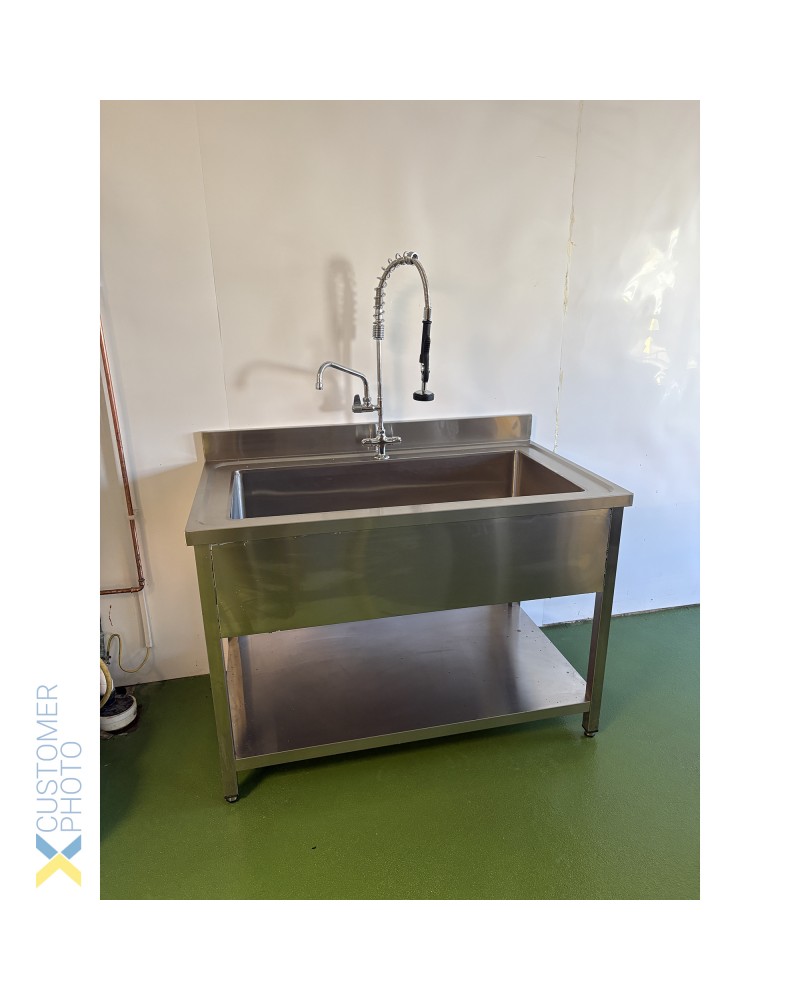 Pre Rinse Spray Unit with Swing faucet Deck mount Double inlet Height 600mm Stainless steel | TurcoBazaar EQ7801A08 Pre Rinse Spray Unit with Swing faucet Deck mount Double inlet Height 600mm Stainless steel | TurcoBazaar EQ7801A08