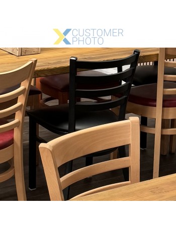 Black Steel Chair with Black Vinyl Cushion Seat & Black Back | TurcoBazaar GS694BLACKCUSHSEATBLACKBACK Black Steel Chair with Black Vinyl Cushion Seat & Black Back | TurcoBazaar GS694BLACKCUSHSEATBLACKBACK
