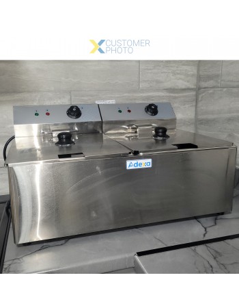 Commercial Fryer Double Electric 2x11 litre 7kW Countertop | TurcoBazaar HEF11L2 Commercial Fryer Double Electric 2x11 litre 7kW Countertop | TurcoBazaar HEF11L2