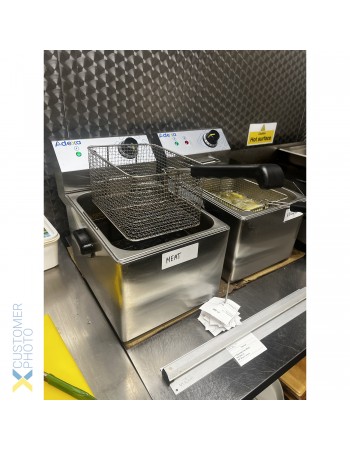 Commercial Fryer Single Electric 8 litre 3.25kW Countertop | TurcoBazaar HEF8L Commercial Fryer Single Electric 8 litre 3.25kW Countertop | TurcoBazaar HEF8L