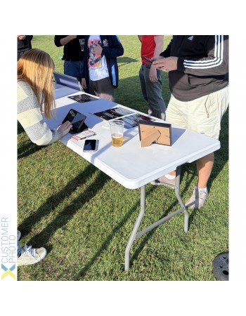 Folding Banquet Bench Table 8ft White 2400x760x740mm | TurcoBazaar HQZ240