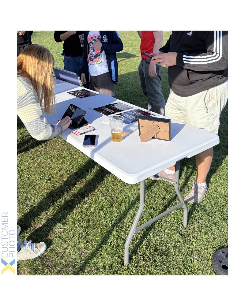 Folding Banquet Bench Table 8ft White 2400x760x740mm | TurcoBazaar HQZ240