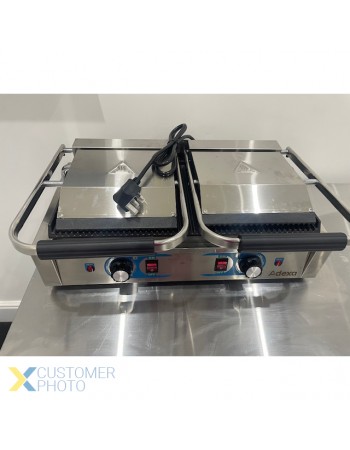 Heavy Duty Twin Panini Contact grill Dual Zone 3.6kW Ribbed | TurcoBazaar MLP813