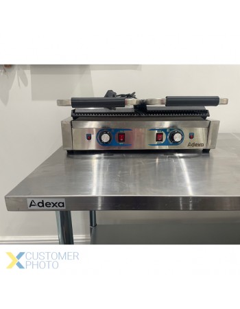 Heavy Duty Twin Panini Contact grill Dual Zone 3.6kW Ribbed | TurcoBazaar MLP813