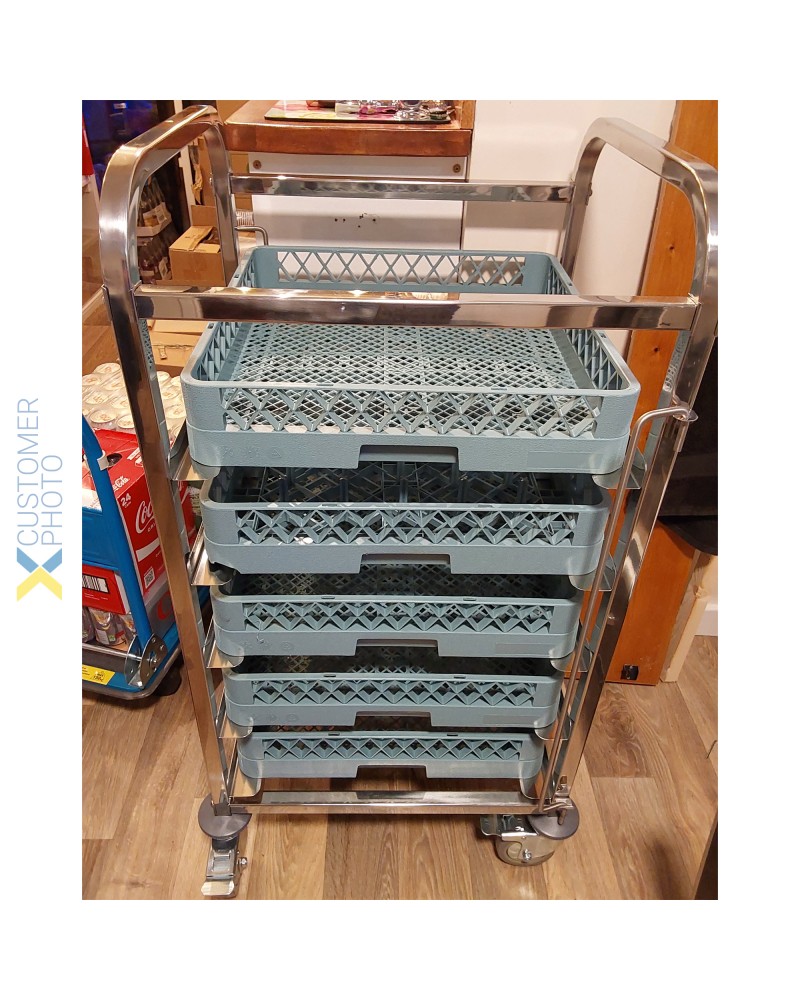 Commercial Dishwasher Basket Trolley Stainless steel 5 levels 550x510x1000mm | TurcoBazaar RT5505