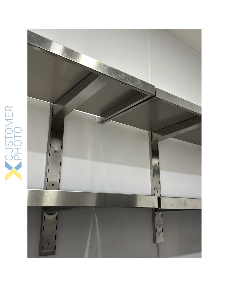 Wall shelf 2 levels 1600x400x600mm Stainless steel | TurcoBazaar WM16040B Wall shelf 2 levels 1600x400x600mm Stainless steel | TurcoBazaar WM16040B