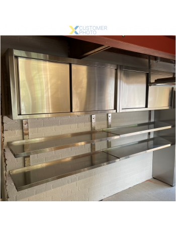 Wall shelf 2 levels 1600x400x600mm Stainless steel | TurcoBazaar WM16040B