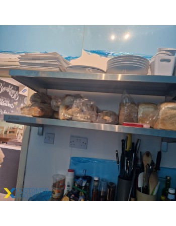 Wall shelf 2 levels 1000x400x600mm Stainless steel | TurcoBazaar WM10040B