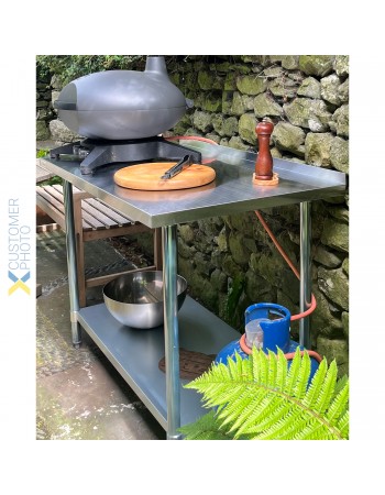 Commercial Stainless Steel Work Table Bottom shelf Upstand 1200x700x900mm | TurcoBazaar WT70120GB