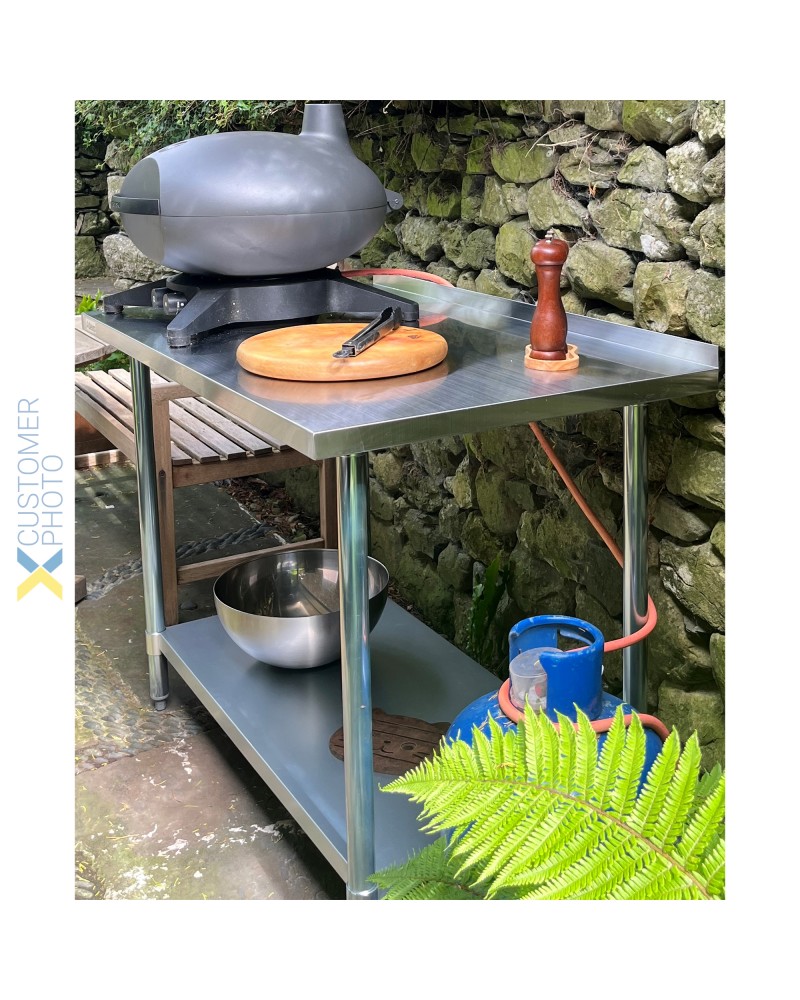 Commercial Stainless Steel Work Table Bottom shelf Upstand 1200x700x900mm | TurcoBazaar WT70120GB