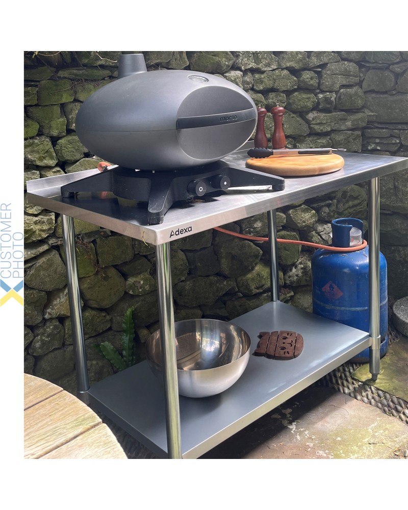 Commercial Stainless Steel Work Table Bottom shelf Upstand 1200x700x900mm | TurcoBazaar WT70120GB