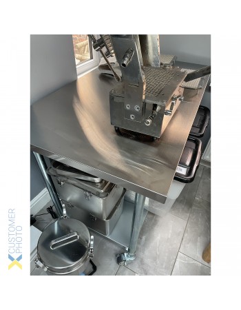 Commercial Mobile Stainless Steel Work Table Bottom shelf 1200x700x900mm | TurcoBazaar WT70120GMOBILE