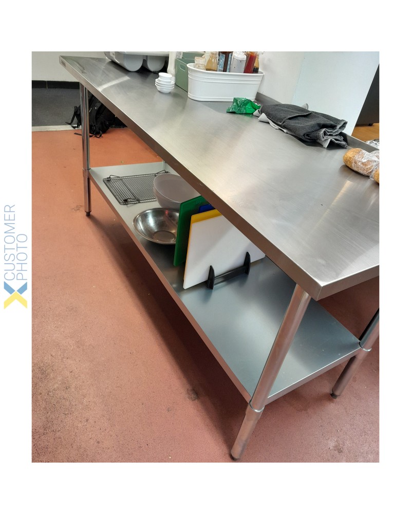Commercial Stainless Steel Work Table Bottom shelf Upstand 1800x700x900mm | TurcoBazaar WT70180GB